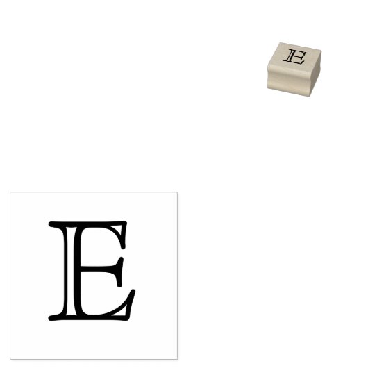 Classic Monogram Letter E 1 Zoll Briefmarke Gummistempel (Stempel)