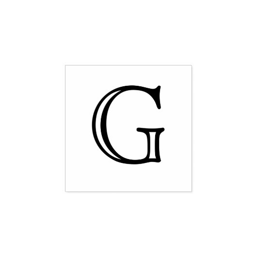 Classic Monogram Letter G 1 Inch Briefmarke Gummistempel (Prägung)