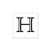 Classic Monogram Letter H 1 Inch Briefmarke Gummistempel (Prägung)