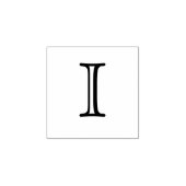 Classic Monogram Letter I 1 Zoll Briefmarke Gummistempel (Prägung)