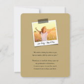 Classic Monogram Letter M Moderne Graduierungspaus Dankeskarte (Rückseite)