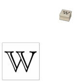 Classic Monogram Letter W 1 Zoll Briefmarke Gummistempel (Stempel)