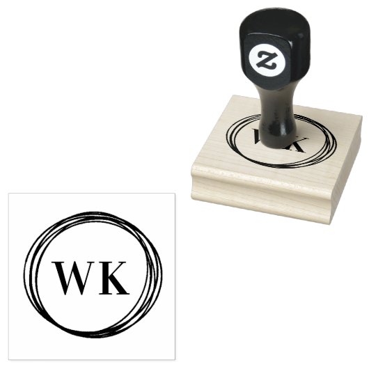 Classic Monogram Logo Business Gummistempel (Stempel)