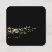 Classic Monogram Luxe Gold Brushed Quadratische Visitenkarte (Rückseite)