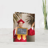 Classic Monogram N Graduation Cap Foto Modernes Dankeskarte (Rückseite)