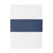 Classic Monogram Navy & White Wedding Einladungsbanderole (Rückseitenbeispiel)