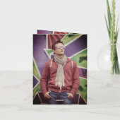 Classic Monogram O Graduation Cap Foto Modernes Dankeskarte (Rückseite)