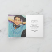 Classic Monogram O Graduation Cap Foto Modernes Dankeskarte (Innenseite)