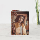 Classic Monogram Q Graduation Cap Foto Modernes Dankeskarte (Rückseite)