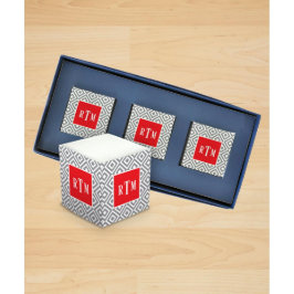 Classic Monogram Self Stick Mini Memo Cubes