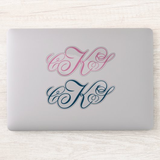 Classic Monogram Stickers | Erstkennzeichnungen Aufkleber (Computer)