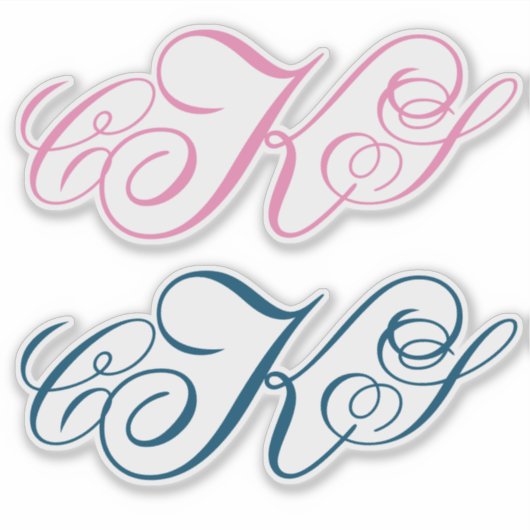 Classic Monogram Stickers | Erstkennzeichnungen Aufkleber (Vorderseite)