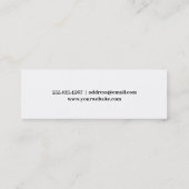 Classic monogram student graduation name card telefonnummerkarte (Rückseite)