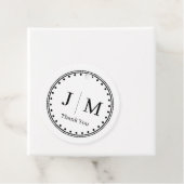 Classic Monogram Wedding Border line Geschenkanhänger (Beispiel)