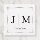 Classic Monogram Wedding Border line Geschenkanhänger (Vorderseite)