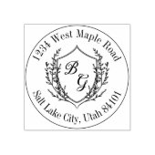 Classic monogram wedding crest gummistempel (Prägung)