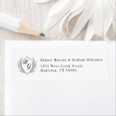 Classic monogram wedding crest return address (Insitu)