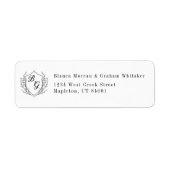 Classic monogram wedding crest return address (Vorne)