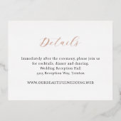 Classic Monogram Wedding Foil Enclosure Card Folie Einladungspostkarte (Vorderseite)