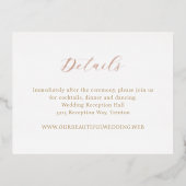 Classic Monogram Wedding Foil Enclosure Card Folie Einladungspostkarte (Vorderseite)