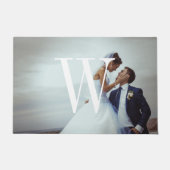 Classic Monogram Wedding Foto Doormat Fußmatte (Vorderseite)