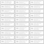 Classic Monogram Wedding Guest Name Address Aufkleber (Vorderseite)