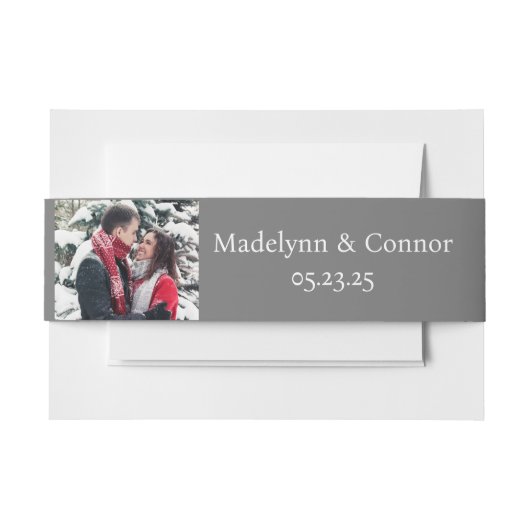 Classic Monogram Wedding Invitation Bly Band (Vorderseite Beispiel)