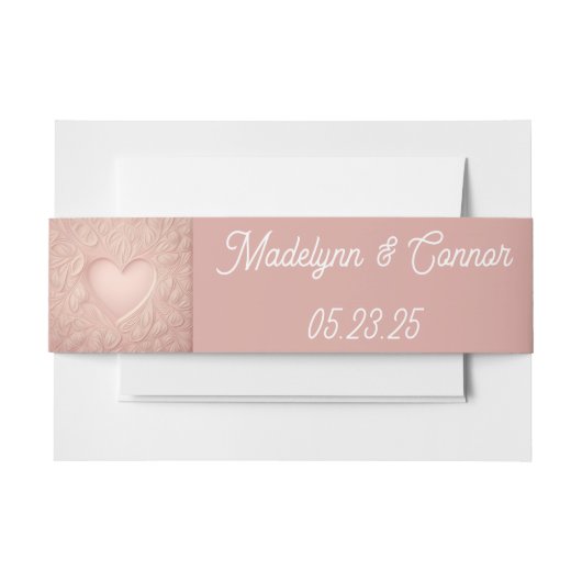 Classic Monogram Wedding Invitation Bly Band (Vorderseite Beispiel)