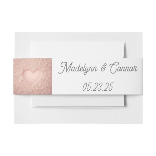 Classic Monogram Wedding Invitation Bly Band (Vorderseite Beispiel)