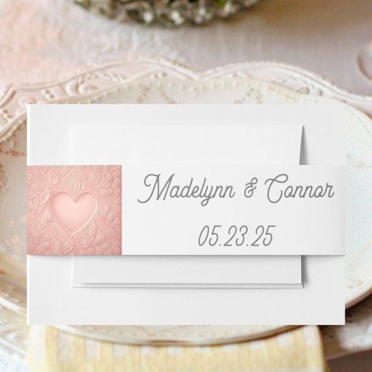 Classic Monogram Wedding Invitation Bly Band