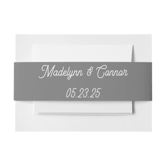 Classic Monogram Wedding Invitation Bly Band (Vorderseite Beispiel)