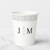 Classic Monogram Wedding line Pappbecher (Vorderseite)