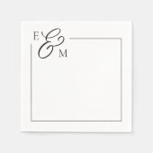 Classic Monogram Wedding Napkin Serviette (Vorderseite)