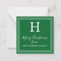 Classic Monogram Weihnachtsgeschenkkarten
