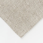 Classic Monogram White Initials Flax Fine Linen Fleecedecke (Ecke)