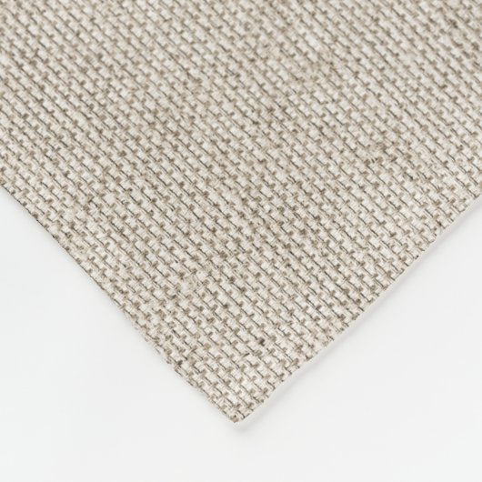 Classic Monogram White Initials Flax Fine Linen Fleecedecke (Ecke)