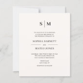 Classic Monogram White QR Code 4 Photo Wedding (Vorderseite)