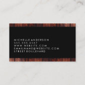 Classic Monogram Wood Visitenkarte (Rückseite)