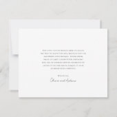 Classic Monogram Wreath Wappen Elegante Hochzeit Dankeskarte (Rückseite)