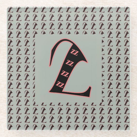 Classic Monogram Z Glasuntersetzer (Vorderseite)