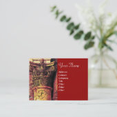 CLASSIC MONOGRAMM 2 hellrot Visitenkarte (Stehend Vorderseite)