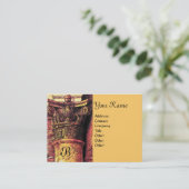 CLASSIC MONOGRAMM 2 hellrot Visitenkarte (Stehend Vorderseite)