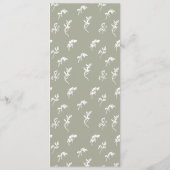 Classic Monogramm Salbeigrün Unsere Hochzeit Menükarte (Rückseite)