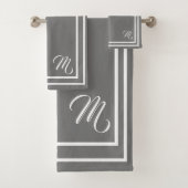 Classic Monogramy/White Badhandtuch Set (Insitu)