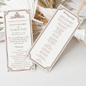 Classic Monorgam Brown Ecru Wedding Wappen Program