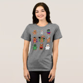 Classic Monsters Gingerbread Men Tri-Blend Shirt (Vorderseite voll)