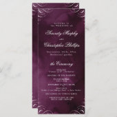 Classic Moody Masala Calligraphy Wedding Program Menükarte (Vorne/Hinten)