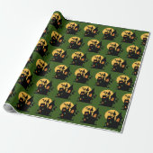 Classic Moonlit Spuk House mit Hexe & Geistern Geschenkpapier (Ungerollt)