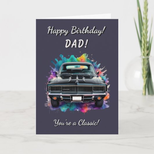 Classic Mopar Charger Muscle Car Geburtstag Karte (Vorderseite)