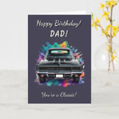 Classic Mopar Charger Muscle Car Geburtstag Karte (Gelbe Blume)
